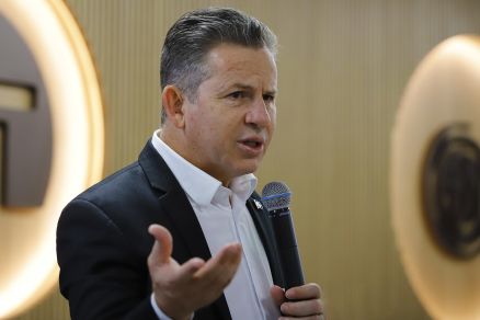O governador Mauro Mendes, que participa de audincia nesta quinta no Supremo