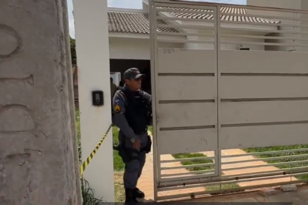 A casa onde aconteceu a chacina, em Sorriso 