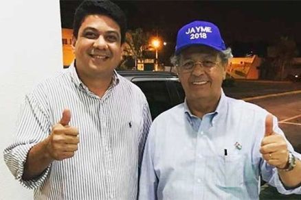 O prefeito Kalil Baracat e Jayme Campos: cutucada da oposio