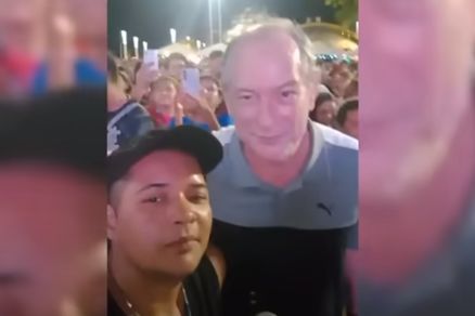 O ex-presidencivel Ciro Gomes e o homem que foi agredido