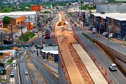 Evoluo de obras na Avenida da FEB 