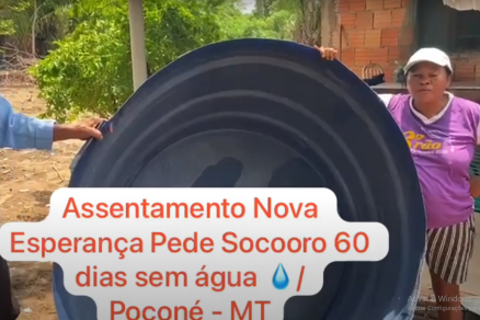 Moradores gravam vdeo pedindo socorro devido falta de gua 