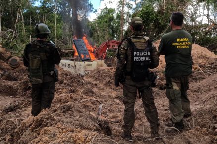 Foram 3 dias de incurses pela floresta com a finalidade de promover a desintruso dos garimpeiros