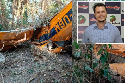 O piloto Joo Vitor Marega (detalhe), de 33 anos, que morreu na queda do avio