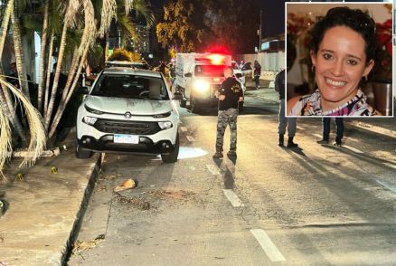 O local onde o advogado foi assassinado e Maria Anglica Gontijo