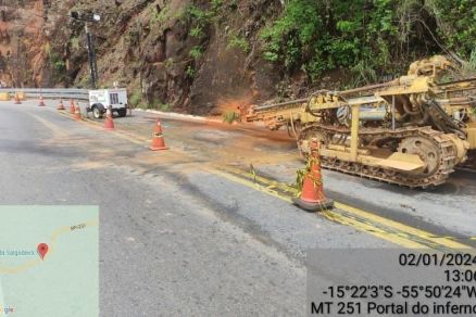 Trecho crtico da MT-251, no Porto do Inferno