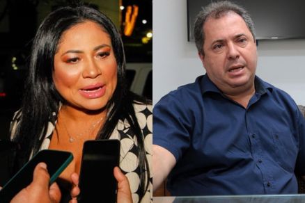 A vereadora Fabiana Nascimento e o secretrio de Chapada dos Guimares, Gilberto Mello
