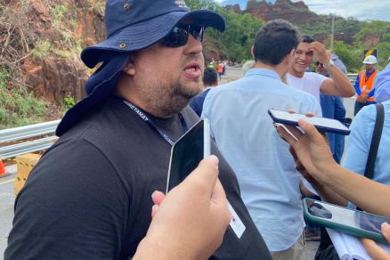 O gelogo Darlan dos Santos, da Metamat, que participou de visita tcnica no Porto do Inferno