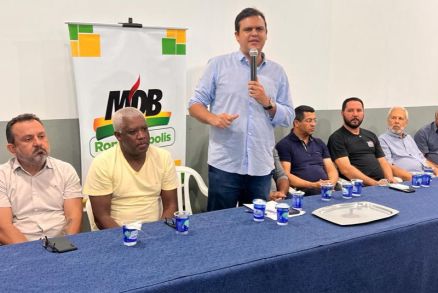 O deputado Thiago Silva durante evento em Rondonpolis