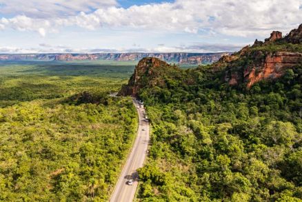 Trecho da estrada Cuiab-Chapada, no Porto do Inferno