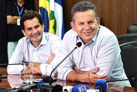 O governador Mauro Mendes e Fbio Garcia, integrantes da Executiva Nacional do Unio