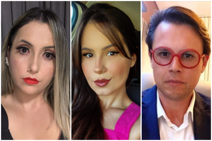 Os advogados Jessica Daiane Marostica, Hingritty Borges Mingotti e Roberto Luis de Oliveira 