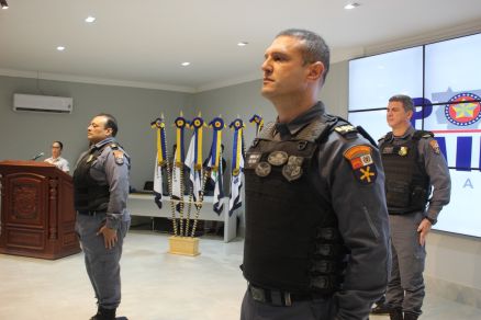 Coronel Jos Nildo de Oliveira (em destaque)  o novo subchefe de Estado-Maior da PMMT 