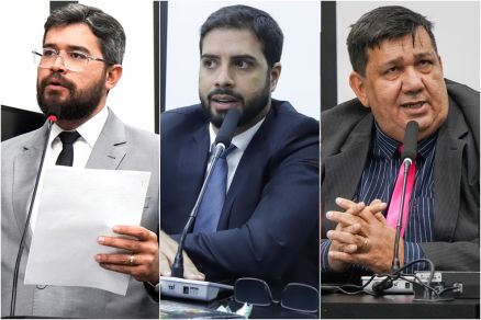 Os vereadores Fellipe Corra, Lilo Pinheiro e Rogrio Varanda: troca de partidos