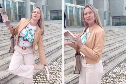 Luana Piovani postou vdeo batendo sapatos aps sair de tribunal em Portugal