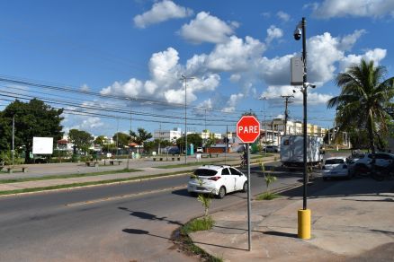 Na regio da praa do Parque da Nascente, bairro Morada do Ouro, em Cuiab, o monitoramento do Vigia tem alcance de at 2 mil metros