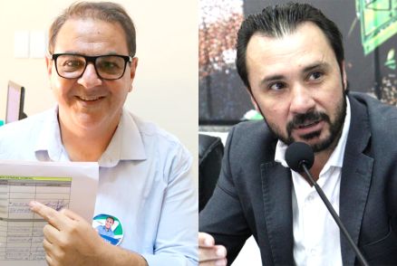 Os pr-candidatos Leandro Damiani e Accio Ambrosini, que votaram para aumentar salrios
