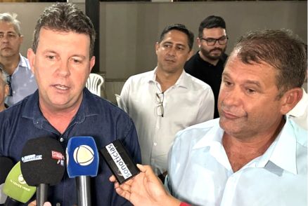 O prefeito Ari Lafin e seu vice, Gerso Bicego, que disputar em Sorriso
