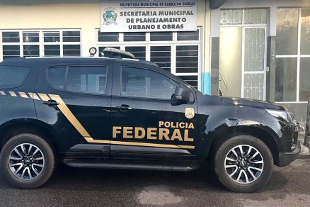Fachada da Polcia Federal em Cuiab; operao investiga fraude e desvio de recursos 