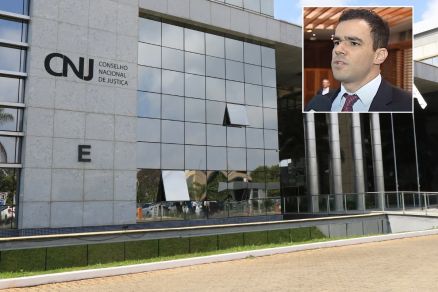 O juiz federal Guilherme Michellazzo Bueno (detalhe), que assinou a soltura dos dois homens