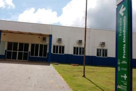 A fachada da UPA da Chapada dos Guimares