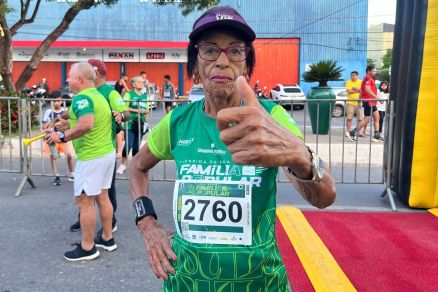 A atleta Maria do Carmo Ferreira, de 85 anos