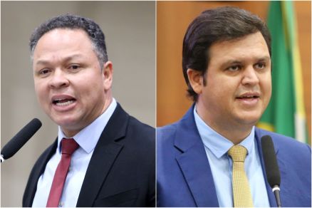 Os pr-candidatos  prefeitura de Rondonpolis, deputados Cludio Ferreira e Thiago Silva
