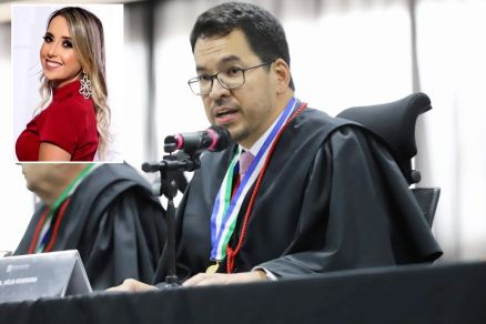O desembargador Hlio Nishiyama, relator do habeas corpus de Hingritty Borges Mingotti (no detalhe)
