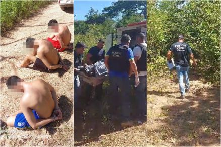 Imagens mostram priso de suspeitos e local em que corpo de professor foi encontrado 