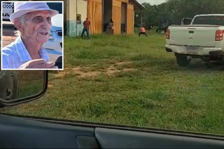 Momento em que os policiais entram no hangar onde estava Joo Antnio Pinto (detalhe)