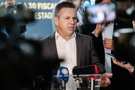 O governador Mauro Mendes: 
