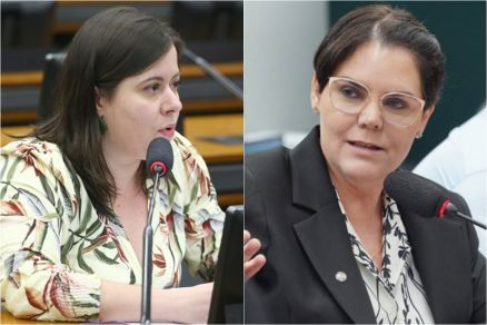 As deputadas Samia Bomfim e Coronel Fernanda, que discutiram durante sess�o