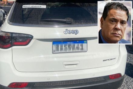 O Jeep Compas apreendido em operaes contra Paulo Henrique (no detalhe)