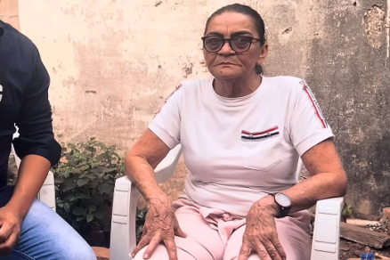 A me de Raffael de Brito, identificada como Telma, durante entrevista