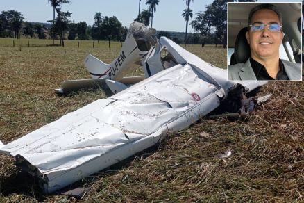 O advogado Marco Antnio Corbelino (detalhe), que morreu na queda do avio