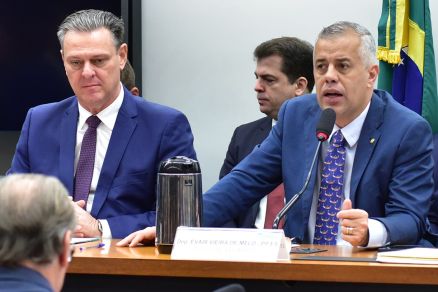 O ministro Carlos F�varo e o deputado Evair Vieira de Melo