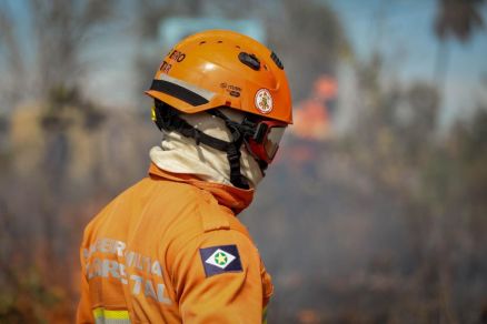 Corpo de Bombeiros faz mais uma ao de preveno aos incndios florestais em Chapada dos Guimares