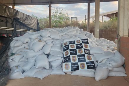 Carga de 40 toneladas de gergelim recuperada pela Polcia 