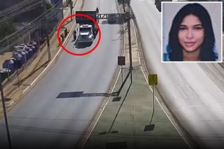 Maria Clara Mendes de Oliveira (detalhe) morreu na hora; acidente foi prximo  rotatria de acesso ao Bairro Coophamil