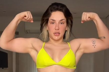Kefera exibe antes e depois dos glteos