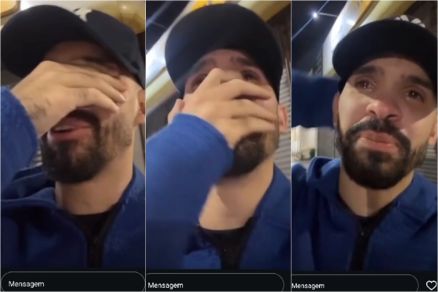 Wictor Rodrigo ao ver Shopping Popular consumido pelas chamas 