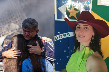 Lojistas emocionados com o incndio e a empresria Raquel Cattani