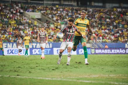Lance do jogo entre Cuiab e Fluminense na Arena Pantanal
