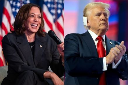 OS candidatos Kamala Harris e Donald Trump