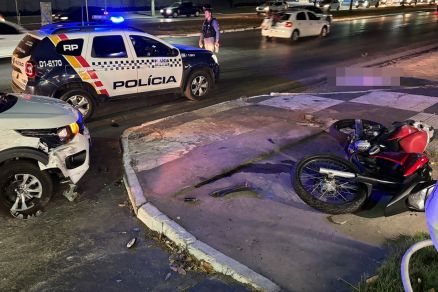 Veculos que colidiram na Avenida do CPA 
