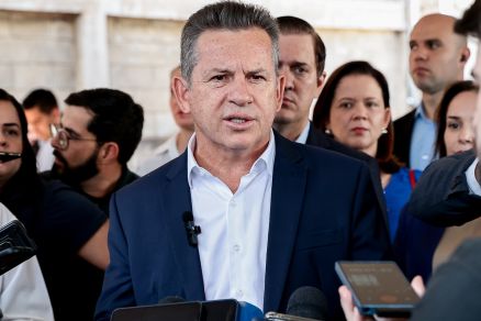 O governador Mauro Mendes, que evitou comentar afastamento de magistrados