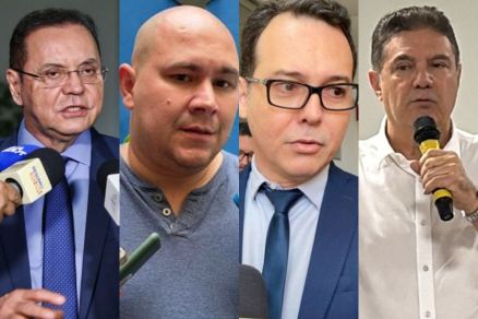 Os principais candidatos a prefeito de Cuiab�: Eduardo Botelho; Ab�lio Brunini,; Ludio Cabral e Domingos Kennedy