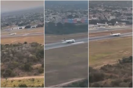 Imagem do avio que precisou alternar para o Aeroporto de Vrzea Grande
