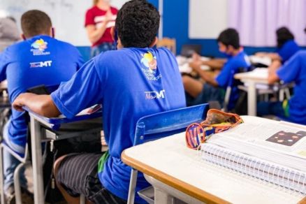 Sala de aula da rede pblica estadual em Mato Grosso