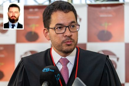 O desembargador Hlio Nishiyama, que abriu divergncia em processo do advogado Airton Jacob (no detalhe)